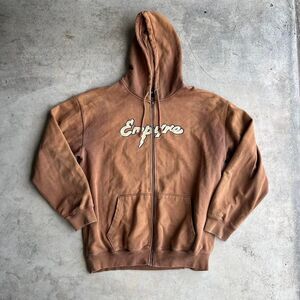 Empyre Y2k zip up hoodie brown mens size xxl